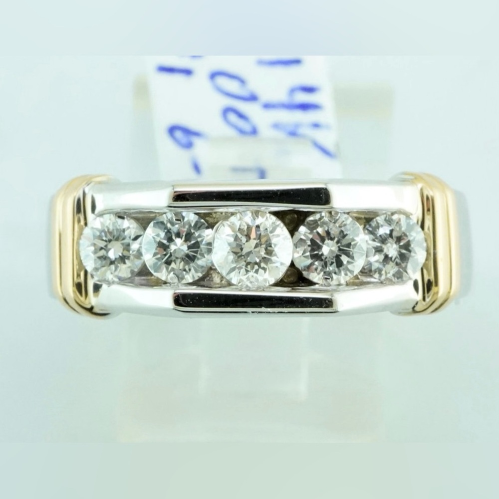 14k yellow gold and white gold two-toned diamond men’s ring by magic glo